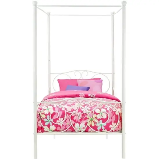 Twin Clara Metal Bed White - Room & Joy image {7}