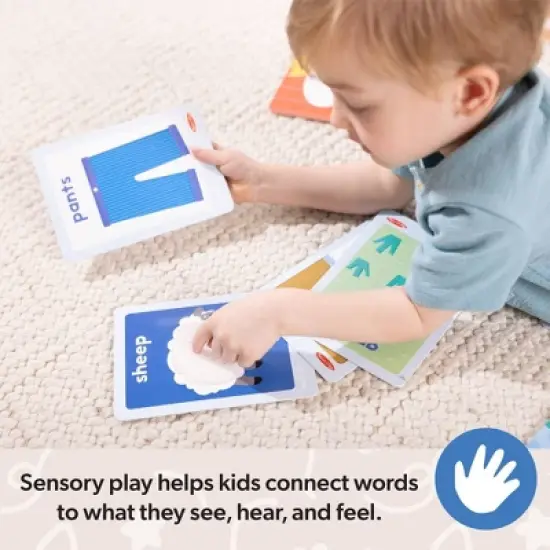 Melissa & Doug Ms. Rachel First Words Textured Sensory Flashcards Preschool Learning Toy: 30 Pieces for Memory and Emotional Skill Development image {5}
