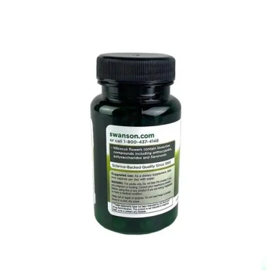 Swanson Herbal Supplements Hibiscus Flower 400 mg 60 Caps image {2}