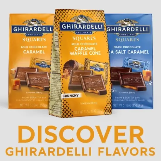 Ghirardelli Milk Chocolate Candy SQUARES with Caramel Waffle Cone Filling - 5.2oz image {2}