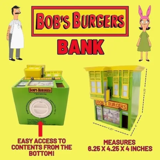Bazillion Dreams Bob's Burgers Piggy Bank Merchandise -  Collection for Fans  as an Exclusive Bob's Burgers Fans - A Gift for Adults and Children image {7}