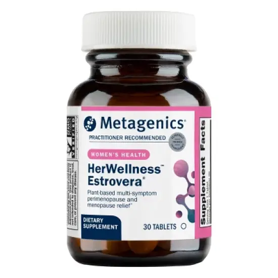 Metagenics HerWellness Estrovera&mdash;Natural, Hormone-Free Menopause Support for Hot Flashes & Night Sweats, Gluten-Free, Vegetarian, 30 Tablets image {8}