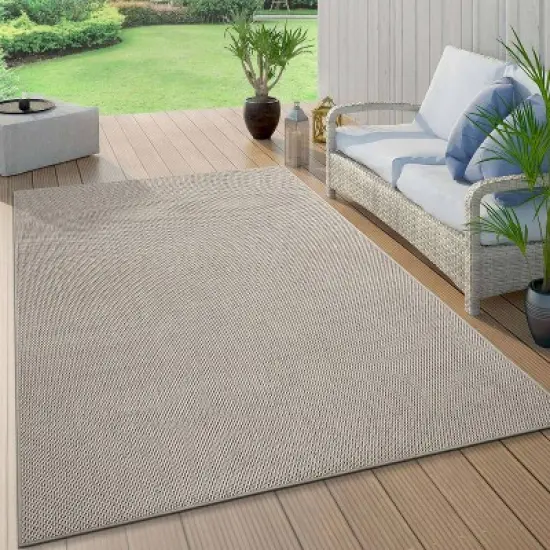 World Rug Gallery Solid Contemporary Indoor/Outdoor Area Rug image {4}