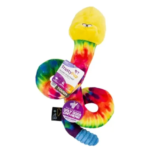 TrustyPup Silent Squeak Snake Dog Toy image {3}