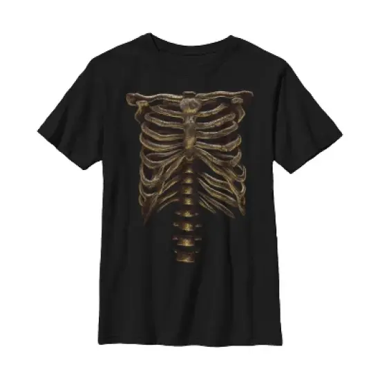 Boy's Lost Gods Halloween Skeleton Rib Cage T-Shirt image {3}