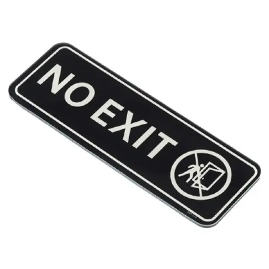 Unique Bargains Acrylic Self-Adhesive Decor Home Business No EXIT Sign image {6}