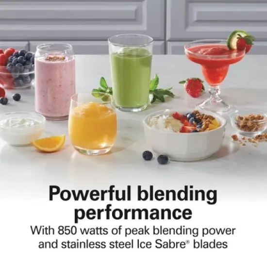 Hamilton Beach Smoothie Smart Electronic Blender 40 Oz. Glass Jar Auto Smoothie Program 56208: 850W, 3 Speeds, Dishwasher-Safe image {5}