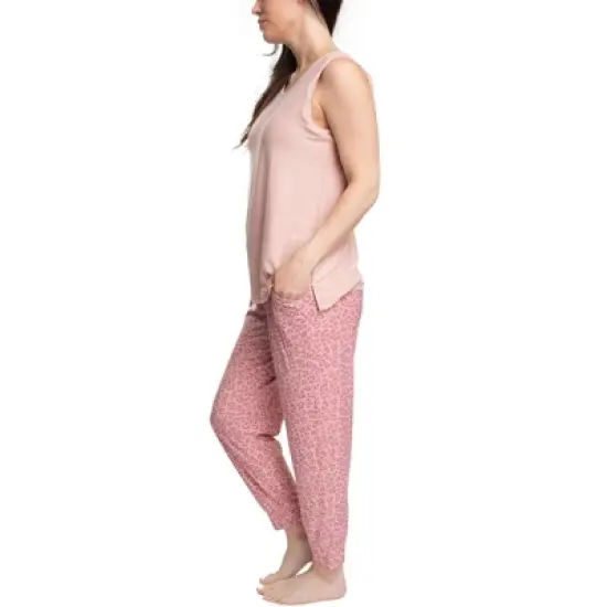 MUK LUKS Womens Chalked Cranberry 2 Piece Pajama Set image {2}