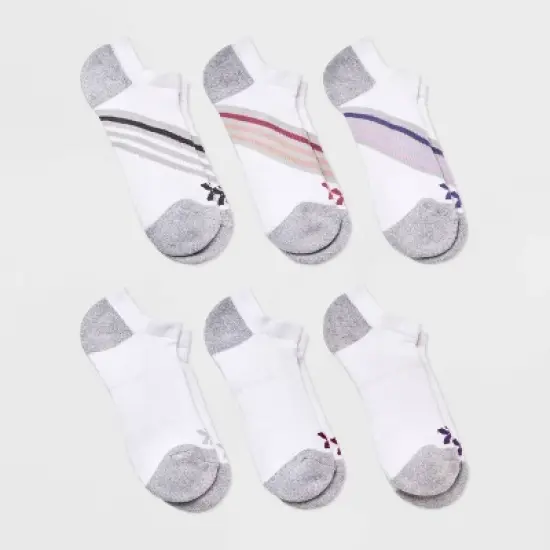 Women's 6pk Varsity Striped No Show Athletic Socks - All in Motion&trade; 4-10 image {3}