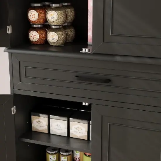 Acekool 72" Tall Kitchen Pantry Cabinet with Drawer, 6 Doors & Adjustable Shelves &ndash; Large Storage Cabinet for Dining & Living Room image {4}