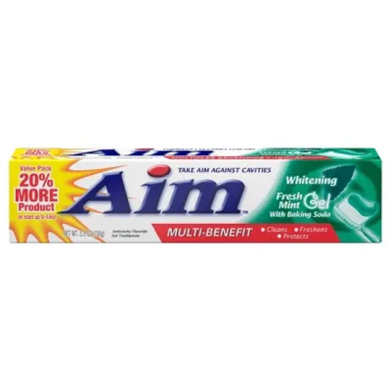 Aim Multi-Benefit Whitening Fresh Mint Gel Toothpaste, 5.5 oz image {5}