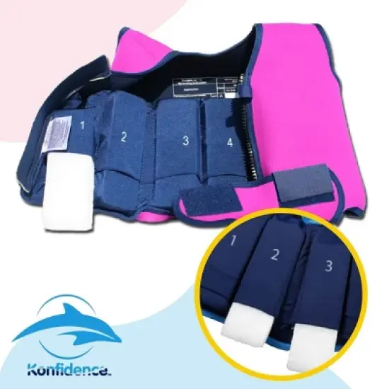 Konfidence Youth Learn to Swim Buoyancy Jacket in Blue image {2}