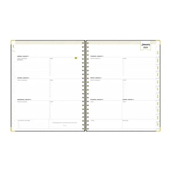 Day Designer 2024 Planner 8.5"x11" Weekly/Monthly Charcoal image {4}