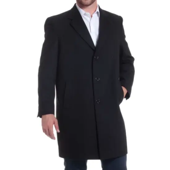 Alpine Swiss Luke Mens 3 Button Tailored Wool 37" Walker Car Coat image {9}