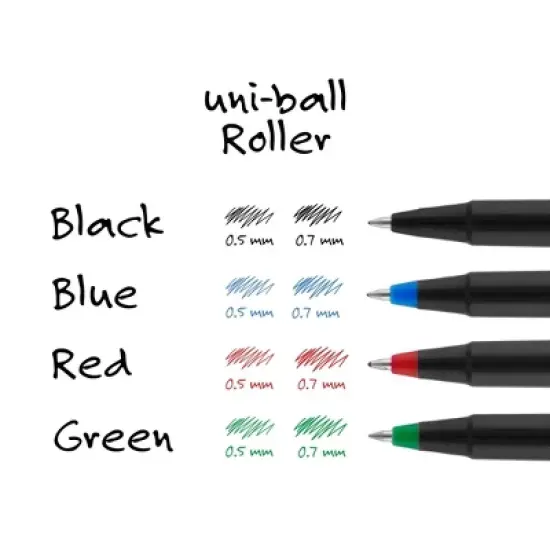 uni-ball Rollerball Pens Micro Point Blue Ink 12/Pack (60153) image {3}