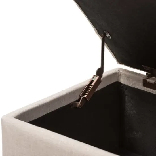 Michaela Modern And Contemporary Fabric Upholstered Storage Ottoman - Baxton Studio image {4}