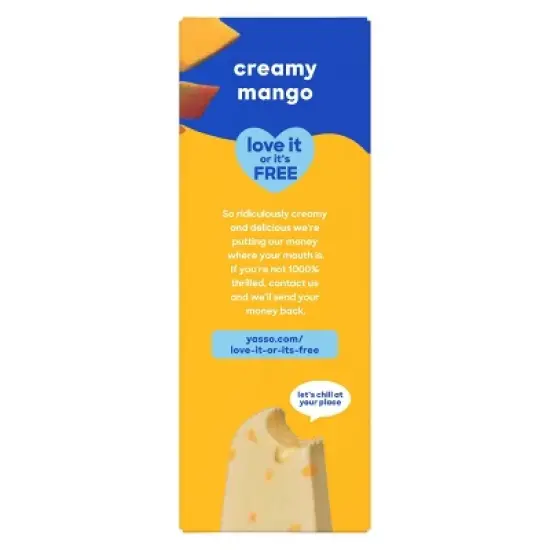 Yasso Frozen Greek Yogurt Mango and Cream Bars - 14 fl oz/4ct image {2}