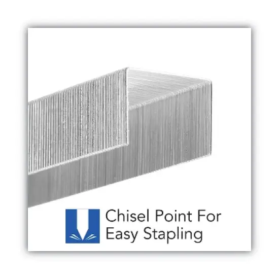 Optima High-Capacity Staples, 0.38" Leg, 0.5" Crown, Steel, 125/Strip, 20 Strips/Box image {3}