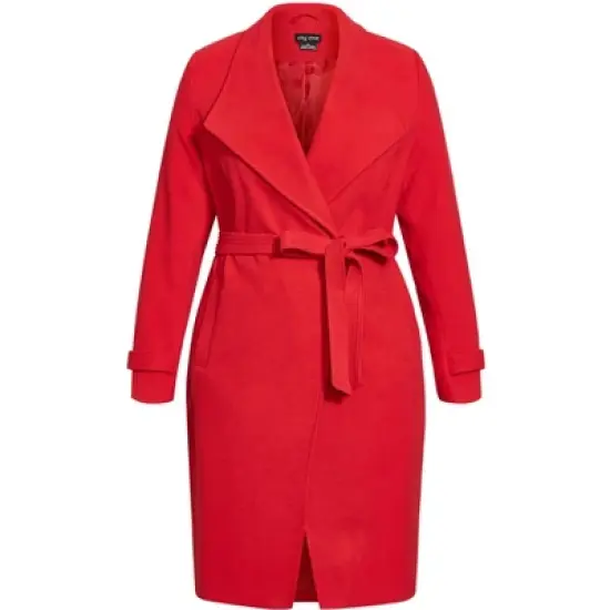 Women's Plus Size So Chic Coat - lust red | CITY CHIC image {2}