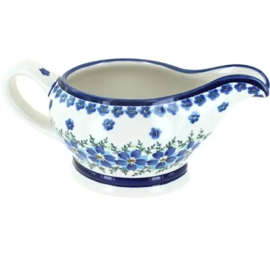 Blue Rose Polish Pottery 1258 Zaklady Gravy Boat image {6}