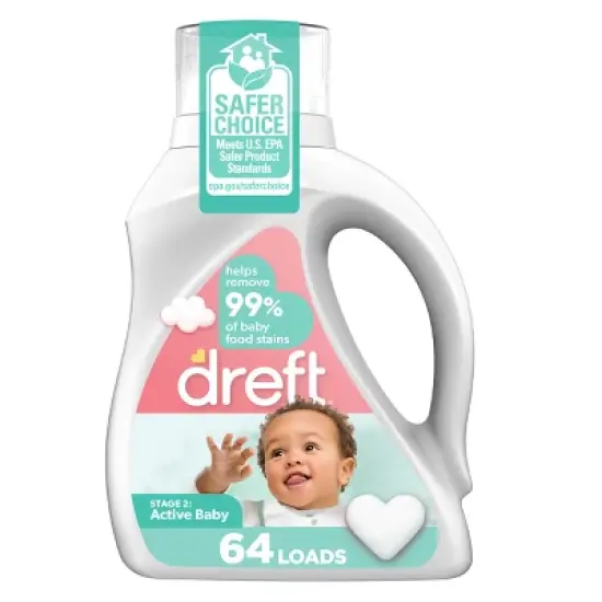 Dreft Active Baby Liquid Laundry Detergent HE Compatible - 92 fl oz image {8}