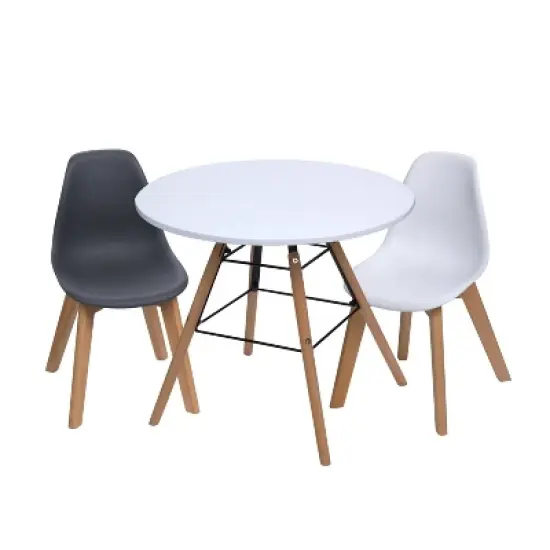 3pc Modern Kids' Round Table and Chair Set - Gift Mark image {5}