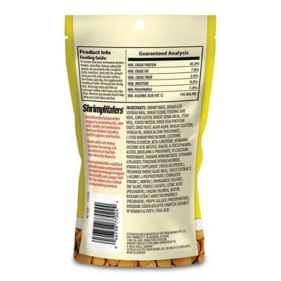 Tetra Wafers Complete Diet for Catfish and Loaches Shrimp Flavor Dry Fish Food - 3oz image {1}