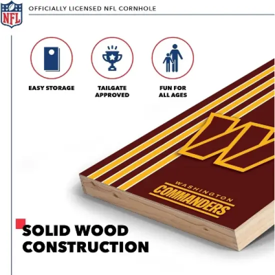 NFL Washington Commanders 2'x3' Wood Cornhole Set image {2}