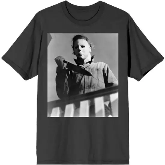 Halloween Michael Myers Official Horror Men's Charcoal T-Shirt image {2}