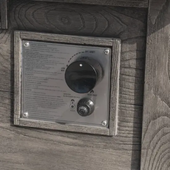 Ellington Outdoor Wood Patterned Square Gas Fire Pit - Gray - Christopher Knight Home image {4}