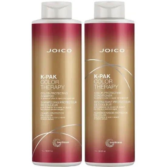 Joico K-PAK Color Therapy Color-Protecting Shampoo & Conditioner (33.8 oz LITER XXL) Duo Set | Argan Oil For Color-Treated Hair Kit image {4}