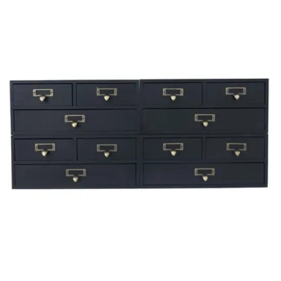 YIYIBYUS Wooden Storage Drawers for Tabletop, Desktop Organizer, Brown image {6}