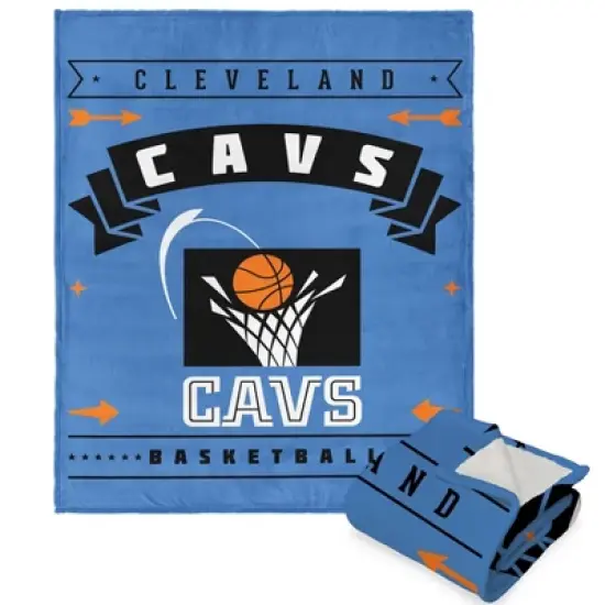 NBA Cleveland Cavaliers Hardwood Classics Silk Touch Faux Shearling Throw Blanket image {5}