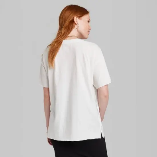 Women's Ascot + Hart Paradise Is A Feeling Short Sleeve Graphic Boyfriend T-Shirt - Off-White image {2}