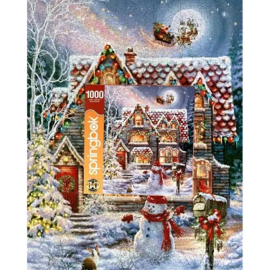 Springbok Christmas Eve Cottage Jigsaw Puzzle - 1000pc image {3}