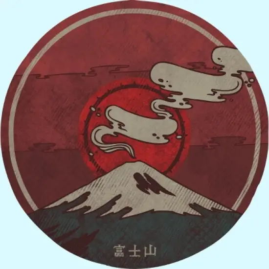 Men's Design By Humans Fuji By againstbound T-Shirt image {1}