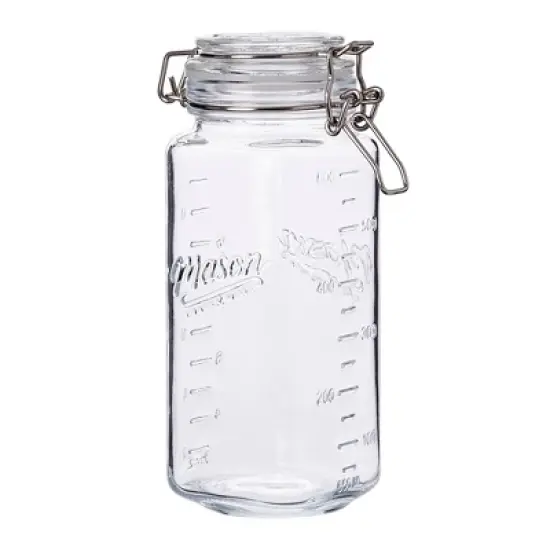 Mason Craft & More 22oz Set of 4 Mini Clamp Jars: Glass Canning Jars for Crafting, Hand Wash, Clear image {2}