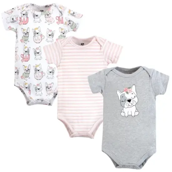 Hudson Baby Girl Cotton Bodysuits, Girl Whimsical Dog image {5}