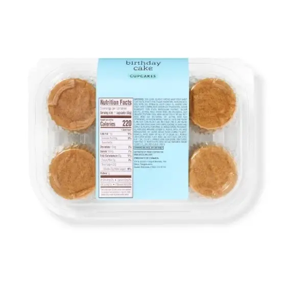 Classic Birthday Cake Cupcakes - 11.2oz/6ct - Favorite Day&trade; image {1}