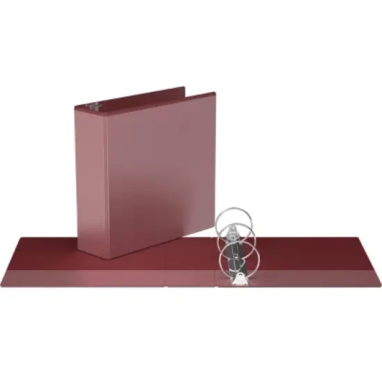 3" Premium Round Ring Binder 6pk Customizable View Burgundy - Easyview image {1}