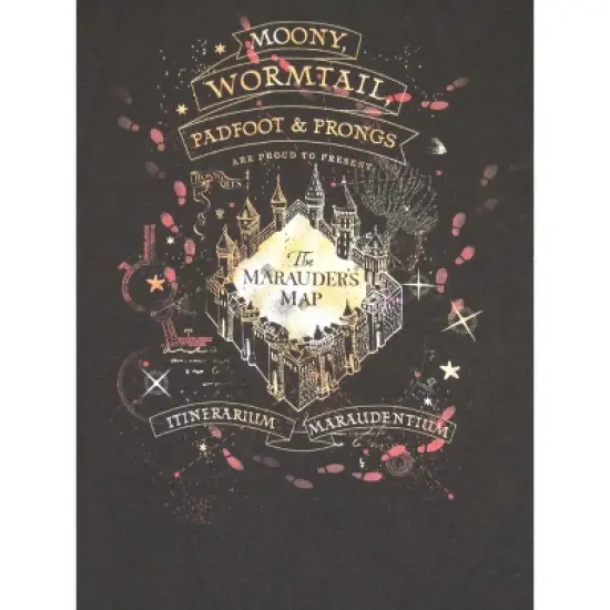 Harry Potter Marauder's Map Women's Black Long Sleeve Shirt image {1}