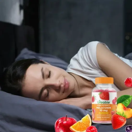 Lifeable Melatonin for Adults, for Sleep Support, Vegan, 60 Gummies image {2}
