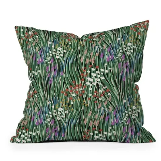 Windy Day in Garden Outdoor Throw Pillow - Deny Designs image {3}