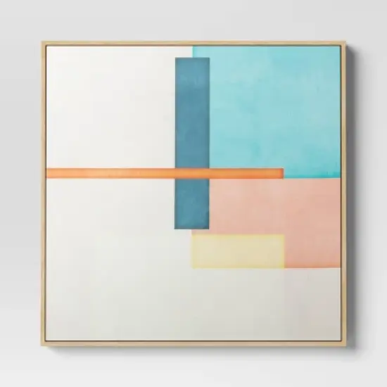 (Set of 2) 24" x 24" Color Blocks Framed Wall Canvases - Threshold&trade; image {2}