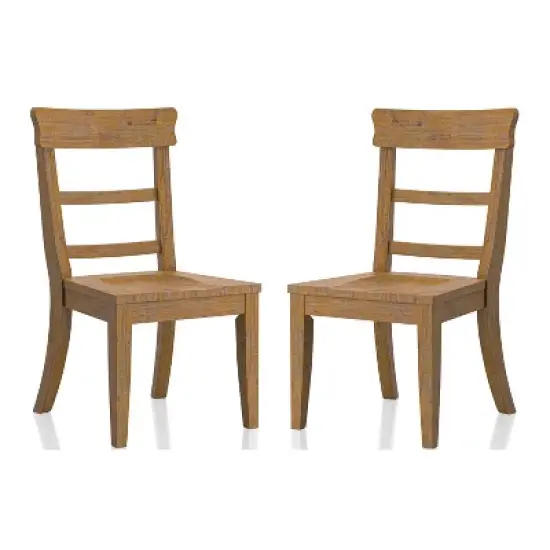 2pk Strasbourg Rustic Ladder Back Side Chairs - HOMES: Inside + Out image {7}