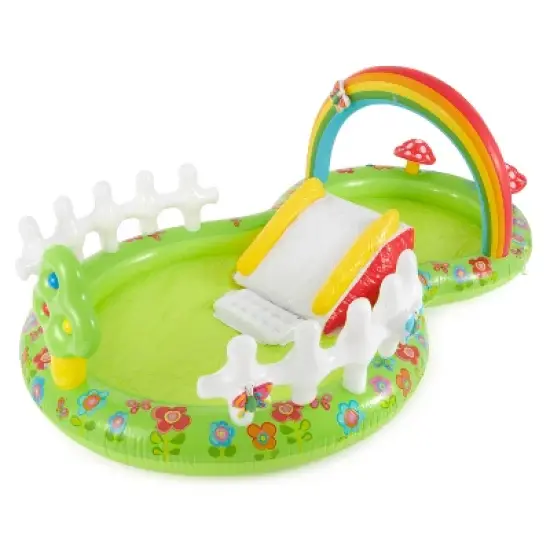Intex 57154EP Colorful Inflatable My Garden Water Filled Play Center with Slide image {5}