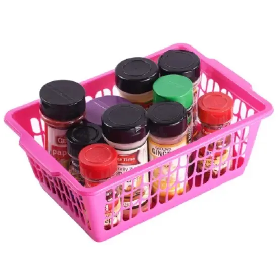 YBM HOME Plastic Perforated Storage Basket Bin Office Drawer, Shelf Desktop Countertop Tray Organizer image {3}
