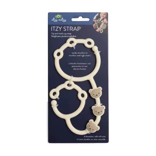 Itzy Ritzy Itzy Strap Toy and Snack Cup Strap for Strollers & High Chairs - Tan Bear image {7}