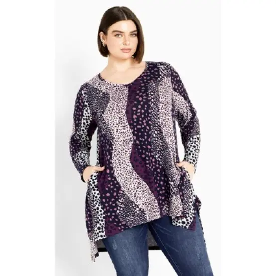Women's Plus Size Eva Hacci Tunic - plum | ZIM & ZOE image {6}
