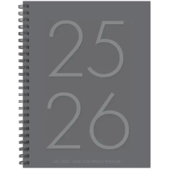 Willow Creek Press Classic Gray Academic July 2025 - June 2026 6.5"x8.5" Weekly Monthly Softcover Planner image {6}